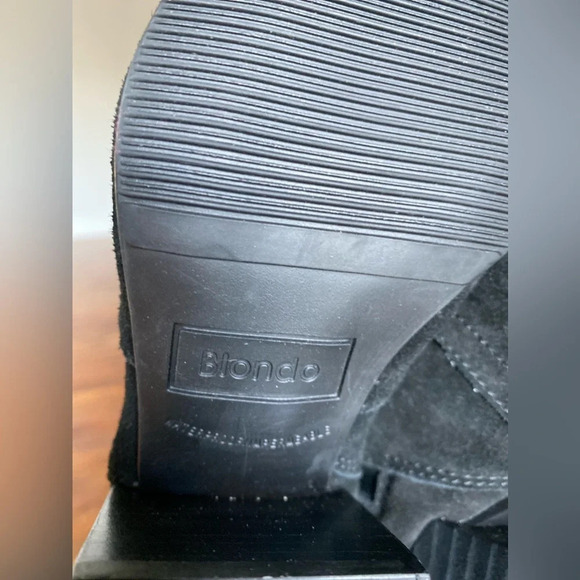 Blondo Knee Boots Waterproof Cow Suede Quiet Luxury Streetwear Date Night Y2K - Picture 10 of 12